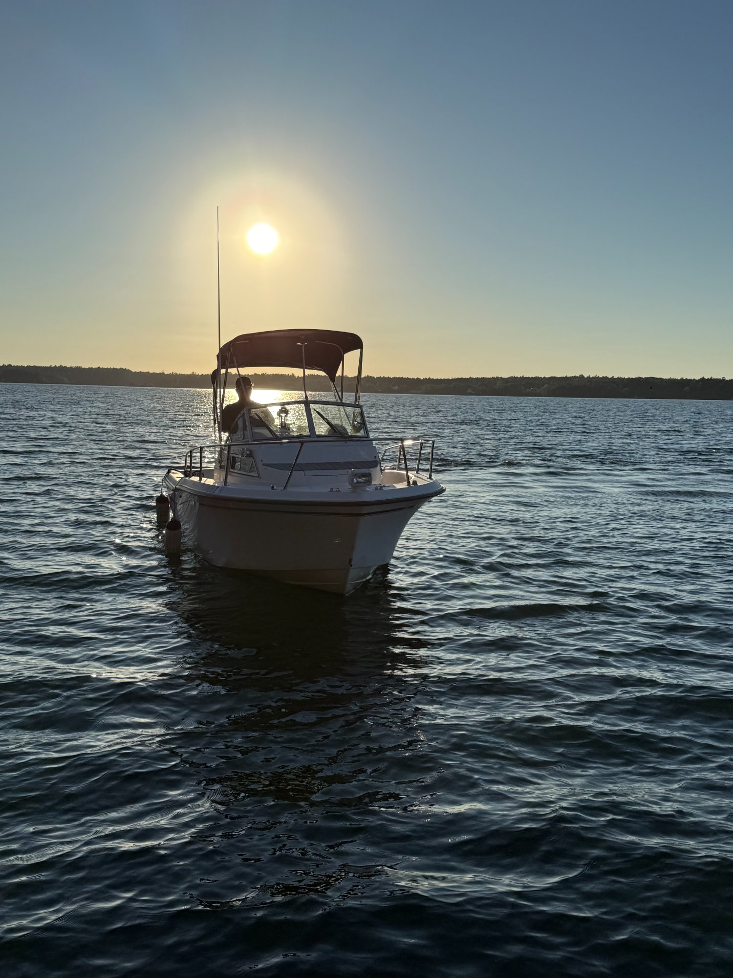 F/V Bad Cast on the New Meadows watershed at golden hour